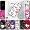 JZ23 Hello KittyBlack Sofe Case for Xiaomi Poco X6 X4 M5 M6 F5 F6 C65 C55 C50 C51 C40 Pro Redmi 14C A3X 13C 12C 11T 10A 9C Note 7 6 8A Plus