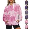 Women's Fashion Casual Long Sleeve Hooded Printed Sweatshirt