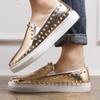 Модные мужские туфли для сёрфинга с заклёпками Модные и индивидуальные стили Для вечеринок на свежем воздухе Для ночных клубов Для мужчин Повседневные Прогулки Без шнуровки