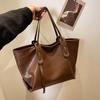 Large Capacity Women's Tote Bag  Winter Fashion Trend Leather Shoulder Bags Office Handbag
