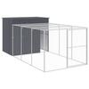 VidaXL Dog Niche with Anthracite Courtyard 214x457x181 Cm, Dog Cage, Dog Shelter, Animal House, Cages 3189132