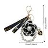 Korean Camellia Flower Keychain Letter Bag Hanging Pendant Fashion Car Key Ring  Girl