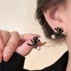 Серьги с жемчугом и черной кошкой из мультфильма женские
