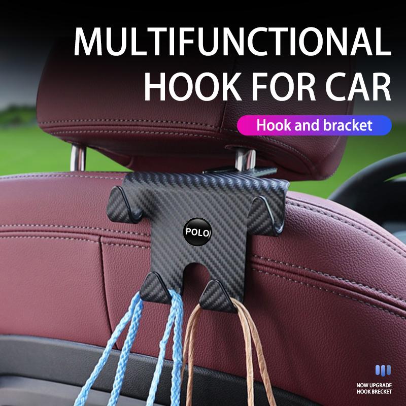 TMBCU1 Car Four Head Storage Hook Handbag Purse Bag Hanging Hook For Volkswagen VW Tiguan CC Jetta Polo Golf 4 5 6 Passat B5 B6 B7 CC