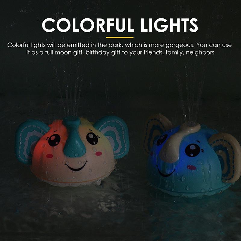 Забавные детские игрушки для ванной, распылитель воды, душ, купание, летняя купальная ванна, игрушки для детей, электрический слон с подсветкой, подарок на день рождения