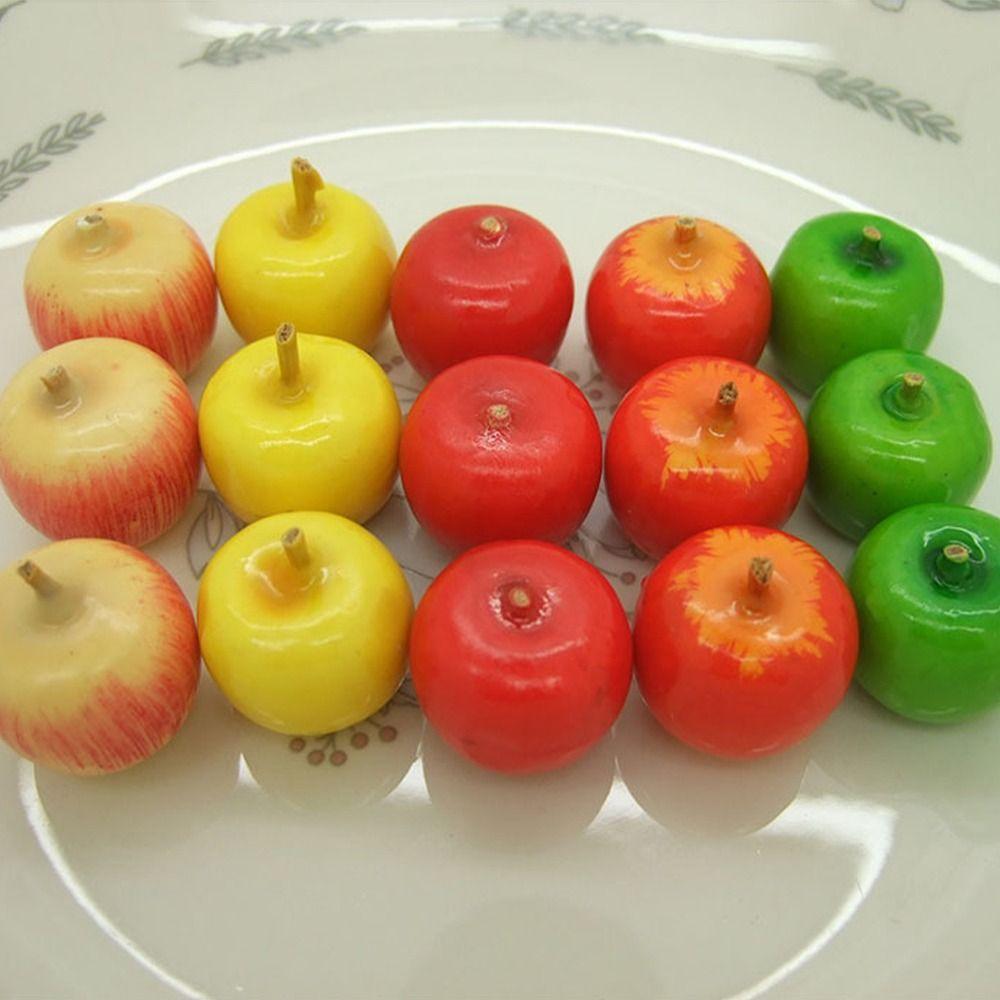 50pcs Realistic Simulation Fruit Mini Fruit Model Fake Fruits Desk Decoration Accessories
