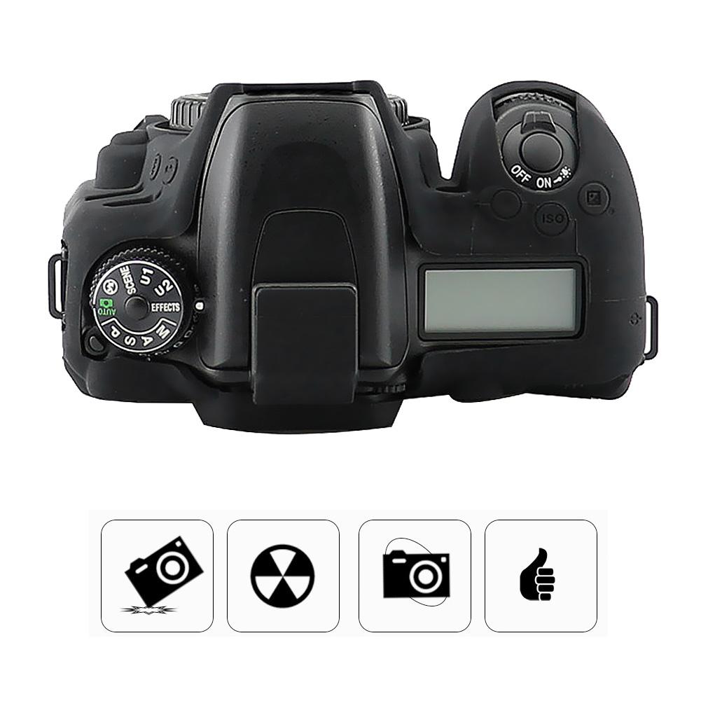 Soft Silicone Protective Case Dust Proof Anti Slip Shell for Nikon D5500 D5600 Camera