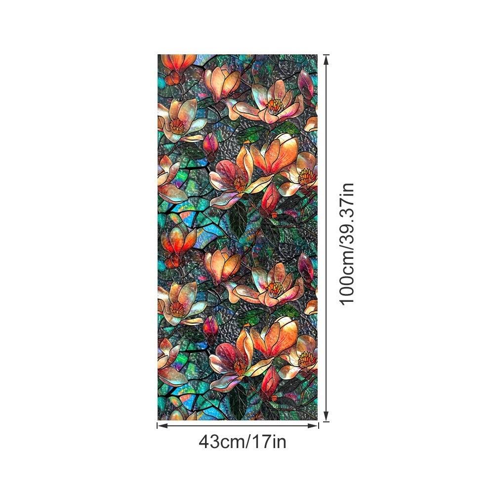 Static Cling Lattice Window Film Non-Adhesive Static Cling Film  Doors Installation