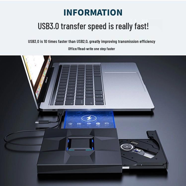 Универсальный внешний Blu-ray оптический привод USB 3.0 Type-C для ноутбуков - BD-ROM без региональных ограничений