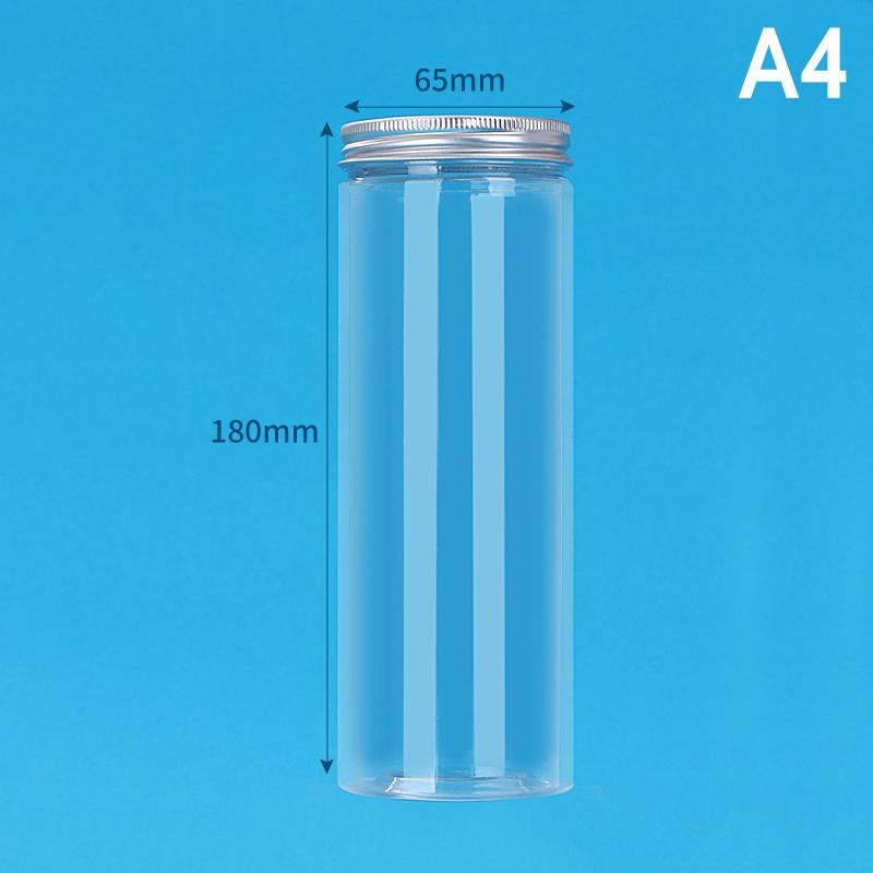 Aluminum Packing Bottle Pet Clear Empty Seal Bottle Circular Bucket Storage Biscuit Jar Food Grade Sealed Cans Tank Container