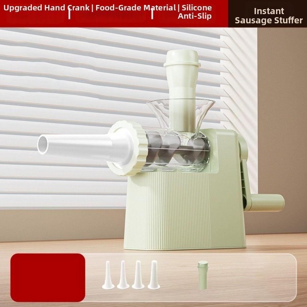 With 4 Tubing Units Manual  Sausage Stuffer Large Capacity Meat Grinder Filling Maker  Home Cooking