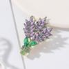 Women Brooch Romantic Crystal Lavender Flower Lapel Pins OL Accessories Lavender Botany Vindicate Gifts Luxury Jewelry