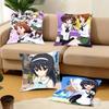 GIRLS Und PANZER Классическая Наволочка Декоративная для Дивана Домашняя Двусторонняя Печать Короткий Плюш Подушка Чехол для Подушки Праздничный Подарок