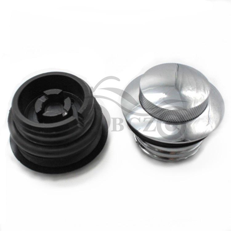 Harley Sportster XL883/1200 Chrome Alloy Push-Style Dual Fuel Tank Cap
