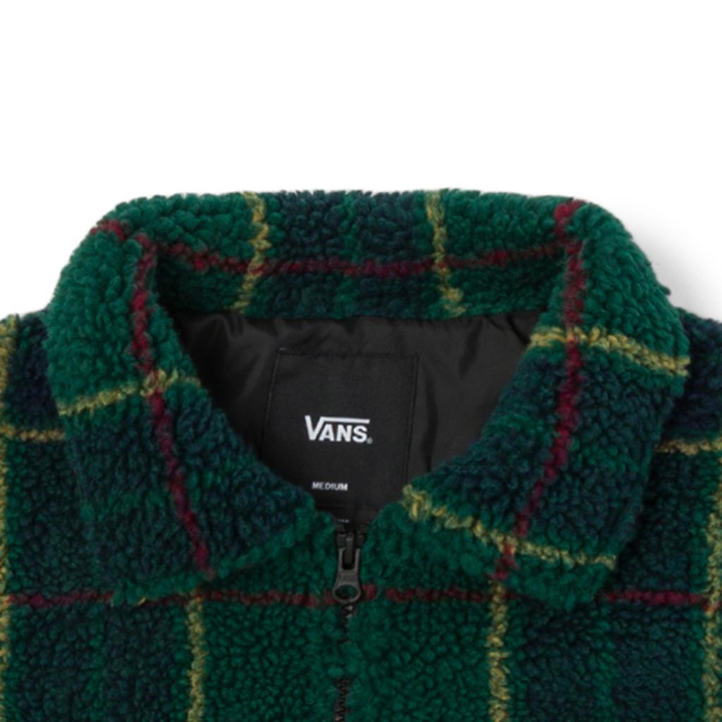 Vans Куртка на молнии с клетчатым принтом Куртки унисекс Зеленая VN0A7YGN2TD