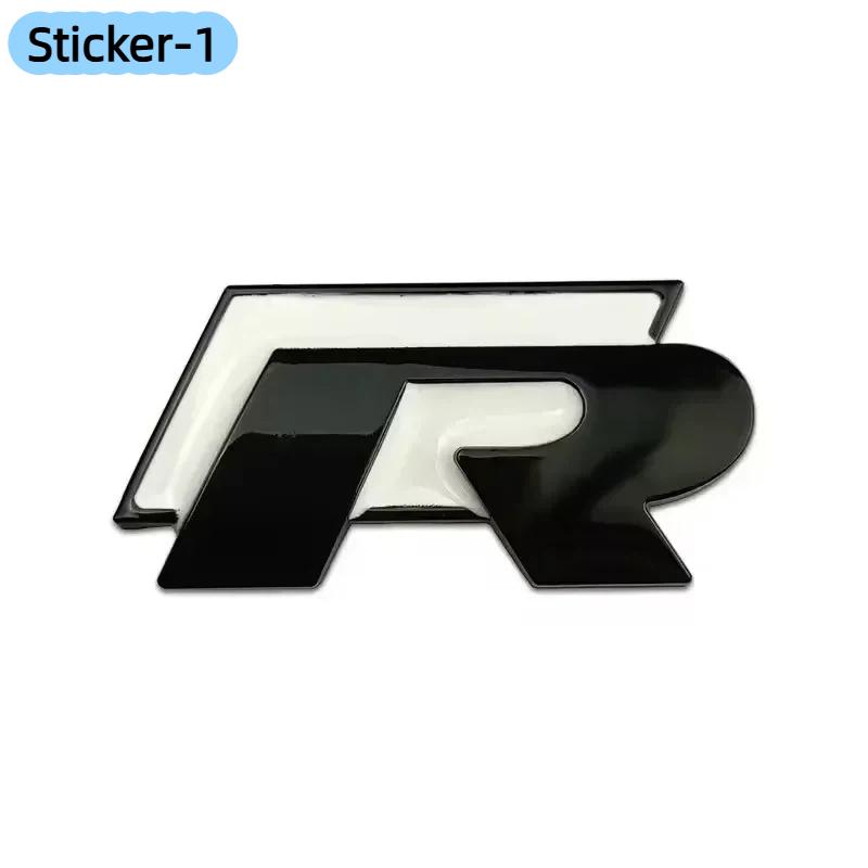 3D Metal R Emblem Car Trunk Badge Sticker for G-olf R Line P-olo P-assat J-etta T-ouareg