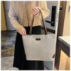 Canvas Handbag For Commuting Office Women's Shopper Tote Bag College Student Shoulder Bag Books Pack
