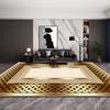Luxurious European Style Carpet for Living Room Fashion Gold Decoration Home Large Area Rugs Washable Bedroom Decor Mat Bedside