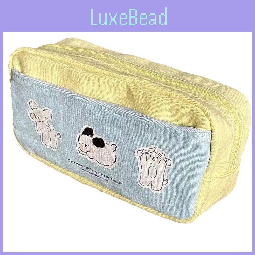 Dog Pattern Pencil Bag With Polyester Material And Minimalist Design