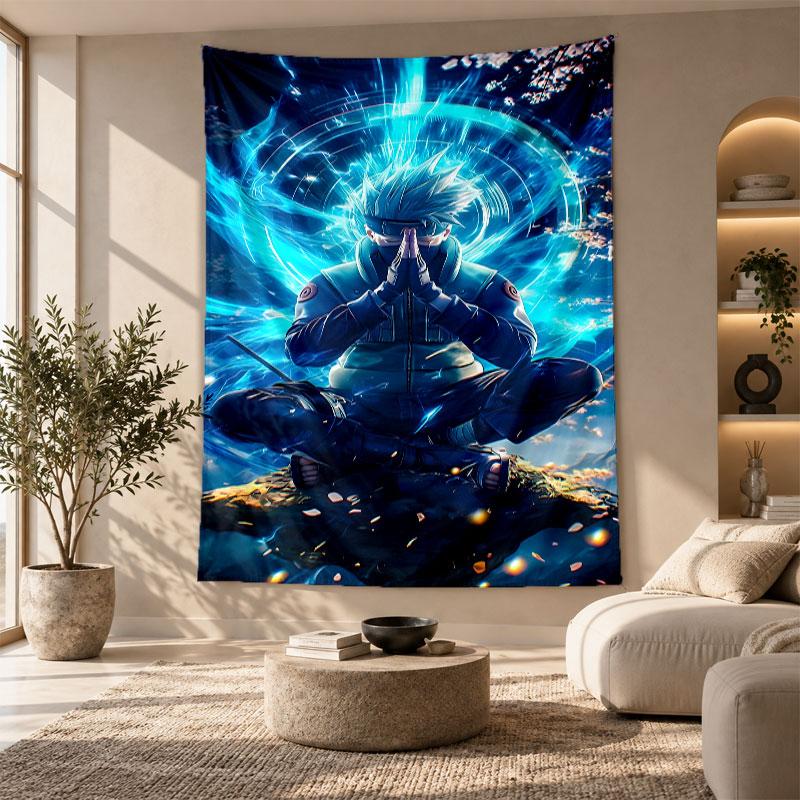 Decorative Tapestry,Kakashi Hatake Printed Wall Art, Lightweight Wall Hanging For Bedroom Background