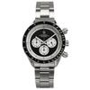 [HYAKUICHI 101] Classic Chronograph Non-Date 200m Waterproof Watch Center Chrono Men's Black Panda