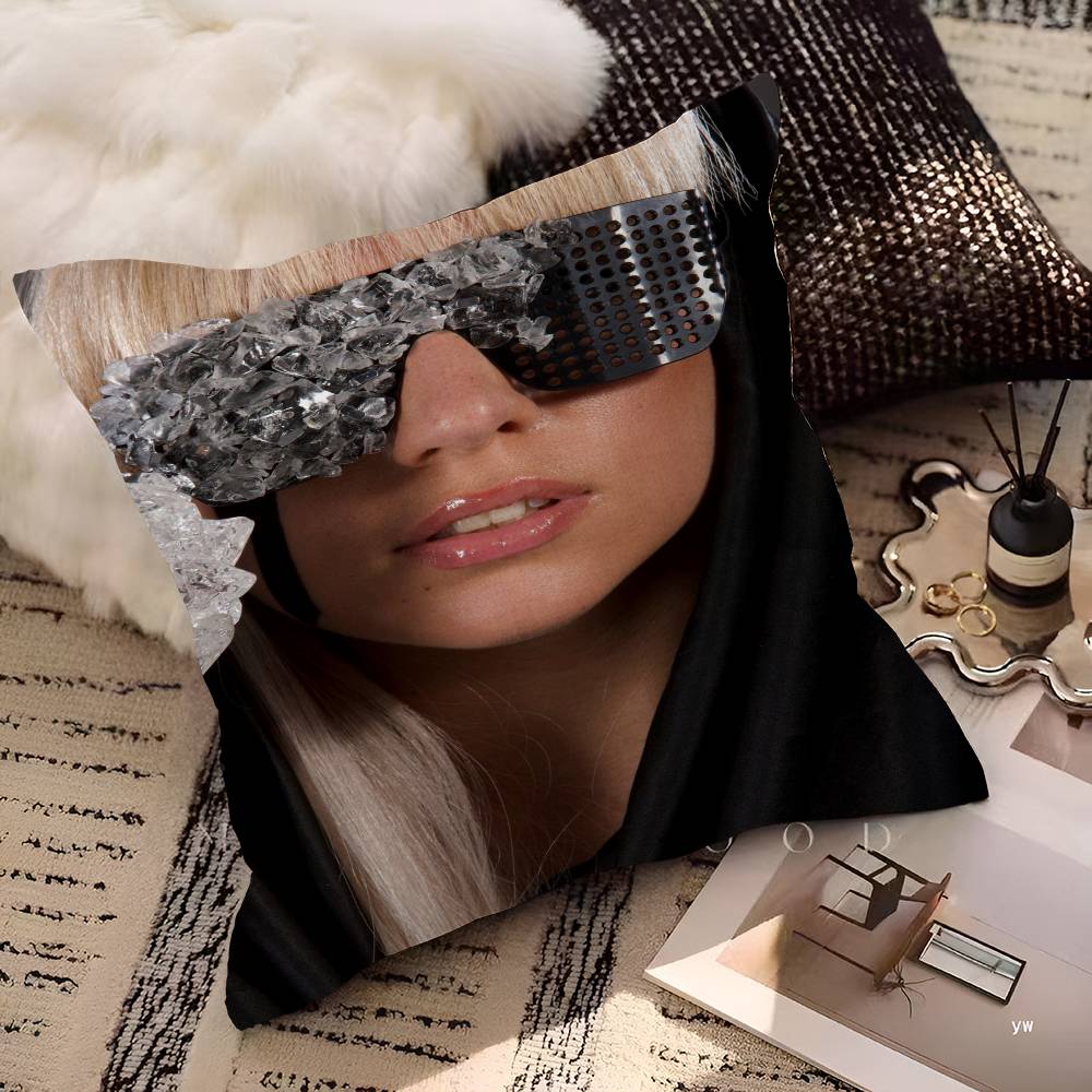 Singer LLady Gaga Mayhem Cushion Cover Polyester Sofa Cushions Decorative Throw Pillows Home Decoration Pillowcover