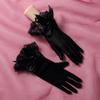 Wedding Bride Accessories Black Gloves Short Dating Party Summer Elegance for Women and Girls