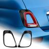 Carbon Fiber Style Tail Light Frame Sticker for Fiat 500 Abarth 595 695 2017-2023, 1 Pair