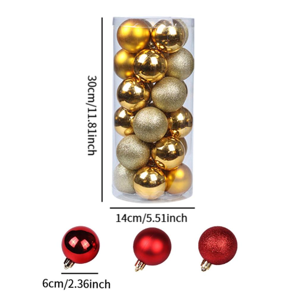 48 шт. Рождественские шары, украшения для елки, небьющиеся, Рождество