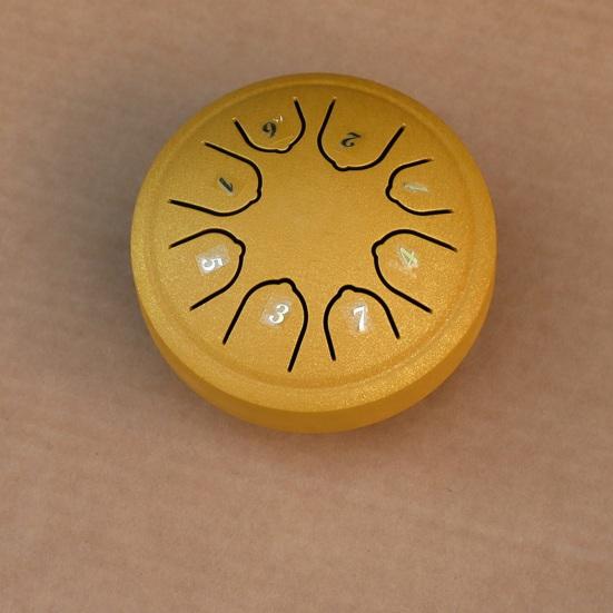 Стальной язычковый барабан 8 нот язычковый барабан Handpan Ethereal Drum Медитационный музыкальный инструмент Садовый барабан для дождя