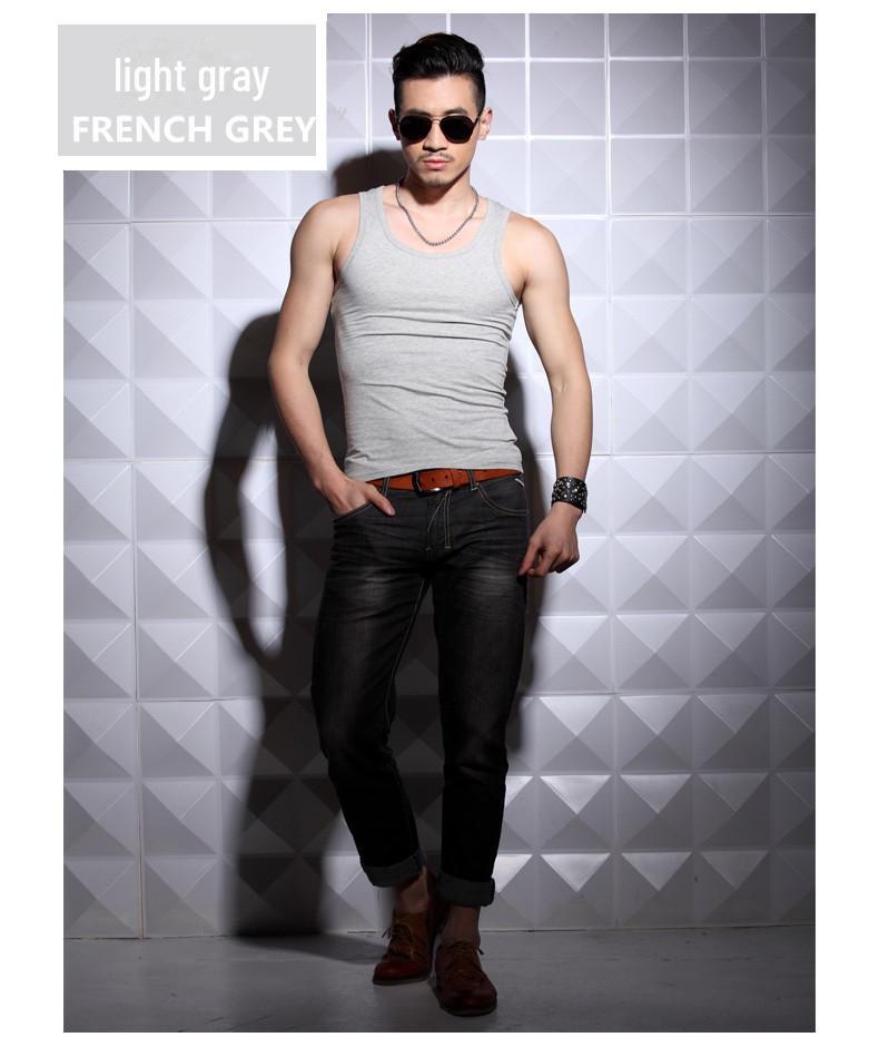Мужской спортивный жилет из хлопка Slim Fit