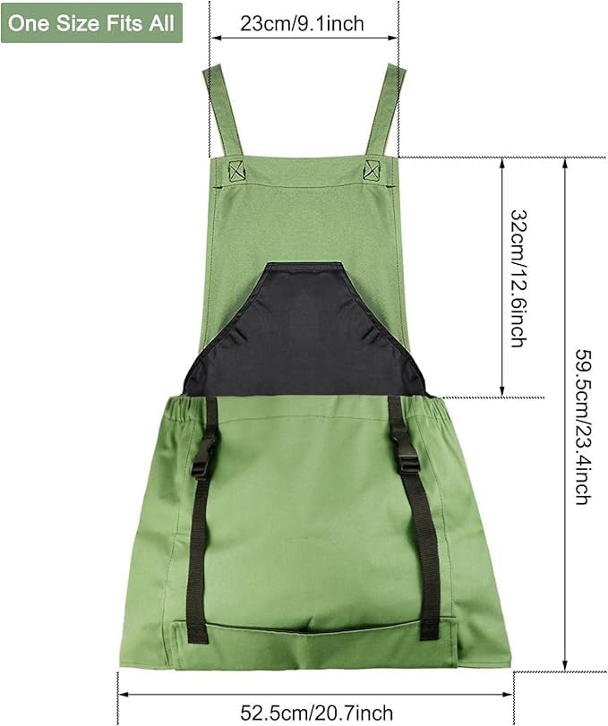 Фартук для садоводства с карманами Фартук для садоводства для сбора урожая Водонепроницаемый регулируемый фартук для сада Подарок на День матери