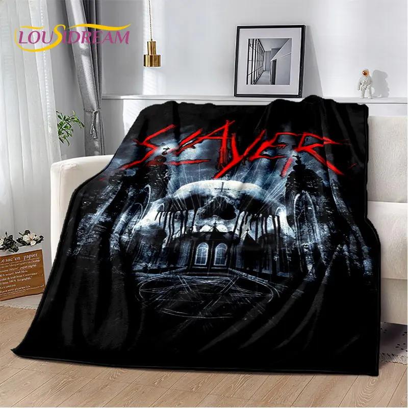 Мягкое плюшевое одеяло Slayer Heavy Metal Band, фланелевое одеяло, одеяло для гостиной, спальни, кровати, дивана, чехол для пикника, теплое детское одеяло