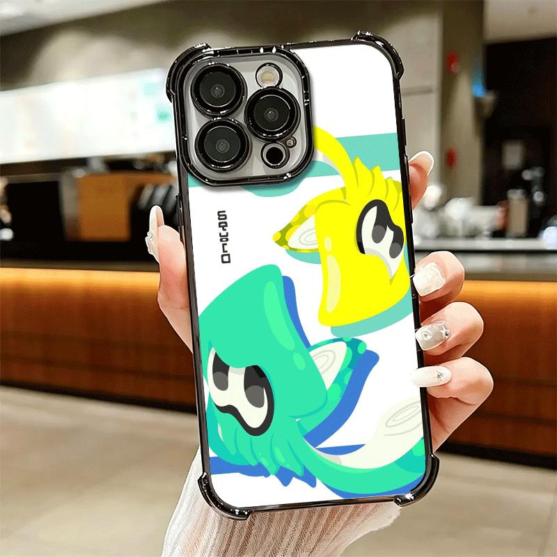 Игровой чехол для телефона S-Splatoons с покрытием для iPhone 16 17 Pro Max Air 16E 14 15 Plus 12 13 Mini, противоударный чехол с подушкой безопасности