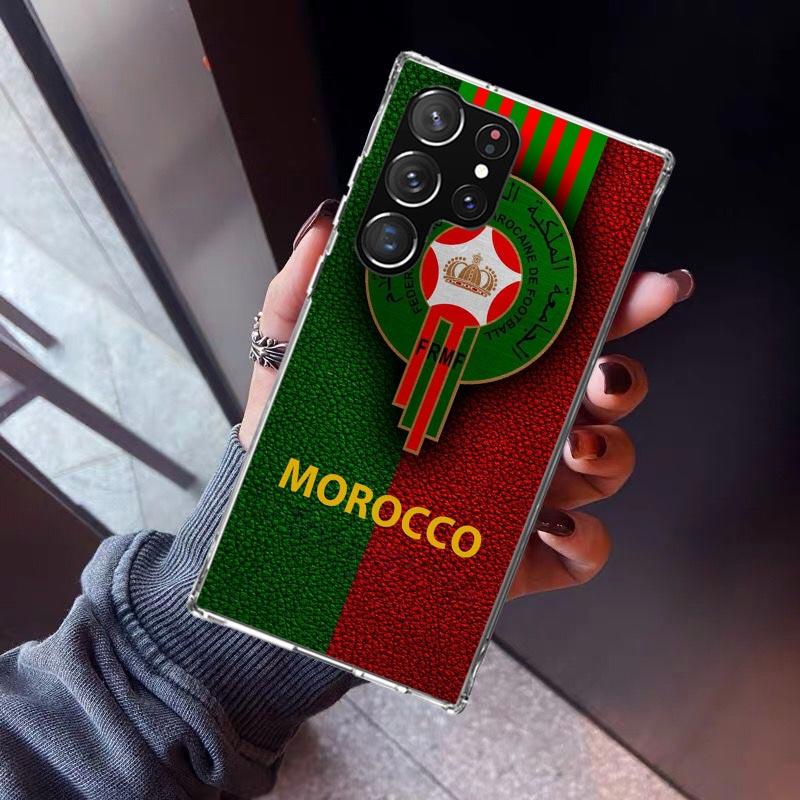Morocco Flag Phone Case For Samsung Galaxy S23 S24 S25 Edge S26 Ultra S22 + S21 Plus S20 FE Cover Silicone Print Shell Galaxy S2