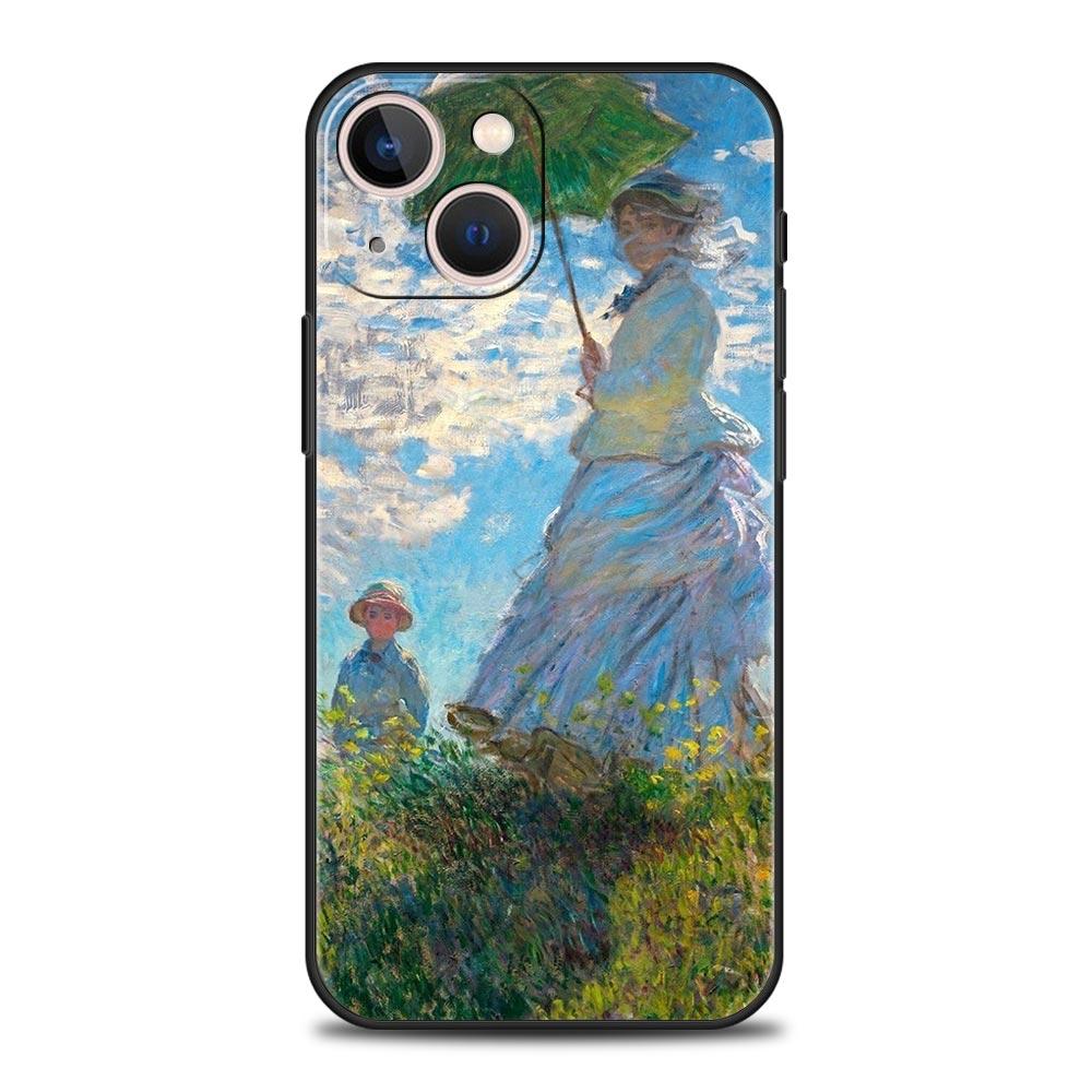 Claude Monet Impressionism Painter Luxury Soft Phone Case For iPhone 13 15 14 12 11 Pro MAX XR X SE XS 7 8 Plus Silicone Cover