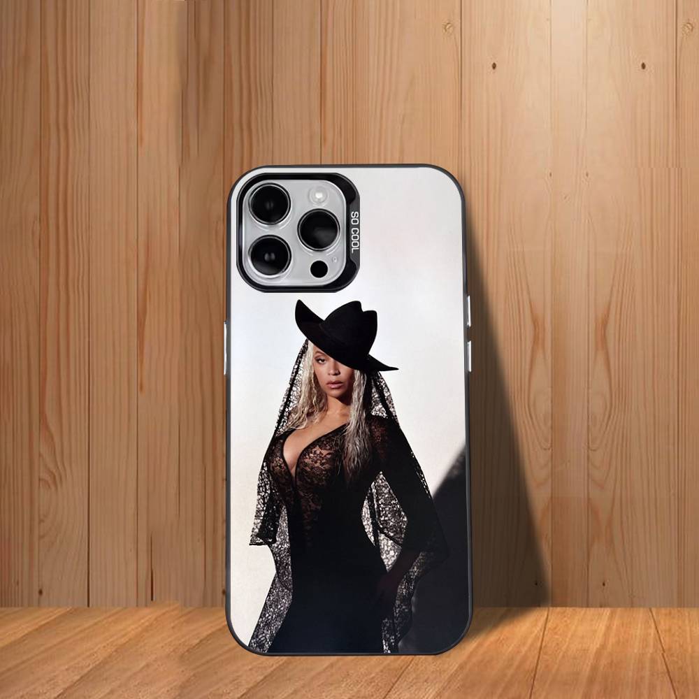 Singer B-Beyonce Hot Phone Case For iPhone 17,16,15,14,13,12,11,Mini,Pro,SE,MAX White Matte Shockproof Cover