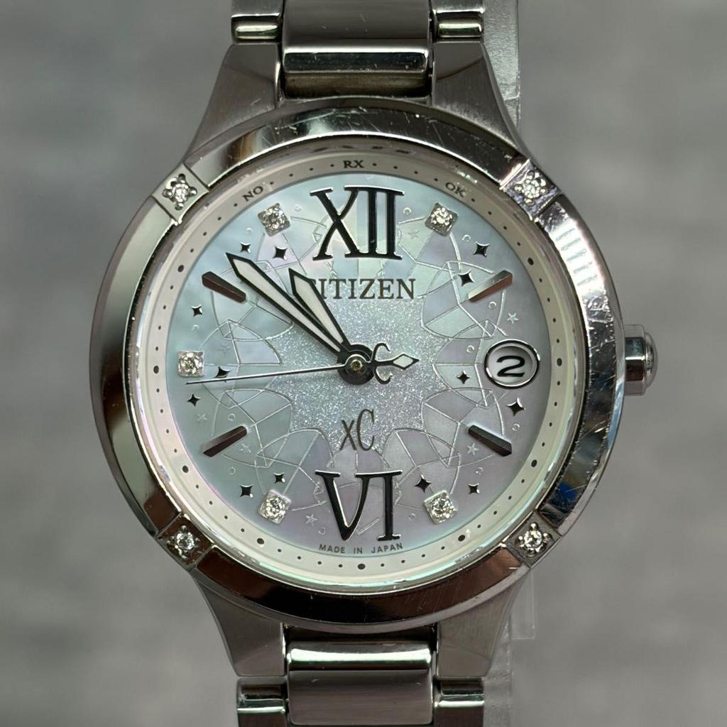 Б/у CITIZEN Citizen xC Cross Sea ES8090-56W Радио-солнечные Титановая линия Ограниченная серия Женские часы Титан
