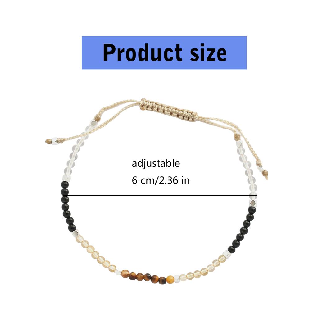 Handmade Beaded Bracelet Colorful Chakra Bracelet Healing Balance Natural Stone Bead Bangles for Positive Energy