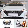 Hyundai Accent 2020-2022 LED Daytime Running Front Bumper Lights.