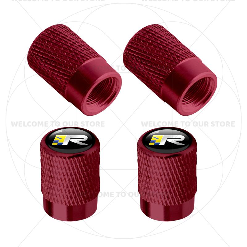 For Volvo R Design Emblem S90 V90 XC60 T8 V70 S60 V60 EX30 Moose 4Pcs Aluminum Car Tire Valve Caps Wheel Stem Air Dust Covers
