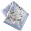 Magnolia Large Print Handkerchief (Blue / Approx. 58cm) Women's Gift (Silk & Cotton) 000425-0002-02