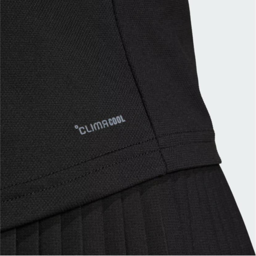 adidas Women's Black Tennis Short Sleeve Polo Shirt JZ4924