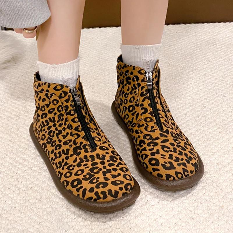 Леопардовые балетки женские модные ботильоны дизайнерские молнии замшевые повседневные туфли 2025 тренд новый бренд комфорт готика зимние ботинки женские