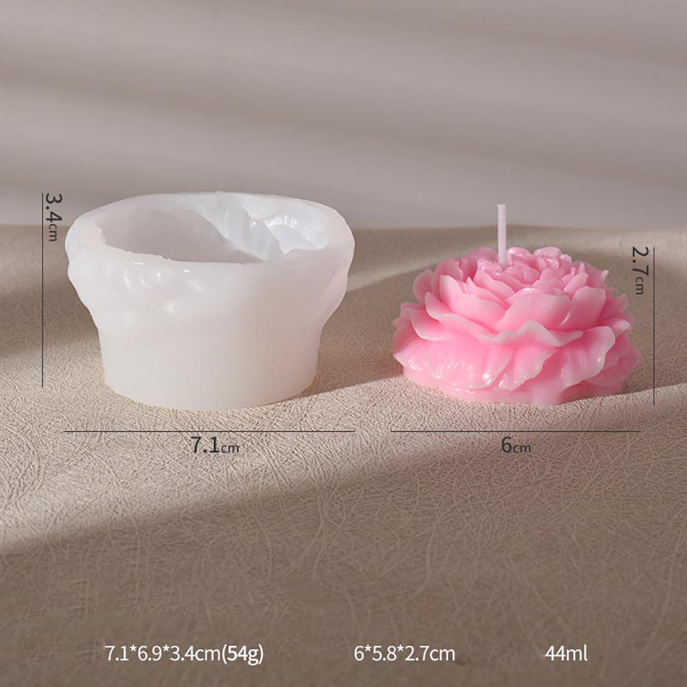 3D Силиконовая форма для цветов Смола Форма для свечей Пион Цветок Шоколадный торт Мыло Изготовление свечей Мастика Форма Внутреннее украшение DIY Поделки Подарки