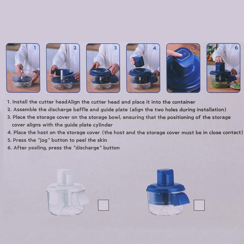 Автоматическая электрическая машина для чистки фруктов для домашнего использования Эффективный инструмент для чистки винограда, чеснока, помидоров, вишни