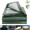 1pc Thickened Outdoor Waterproof Cloth Waterproof Cloth Sunscreen Three-proof Cloth Pe Coated Green Tarpaulin Plastic Tarpaulin Tarpaulin.