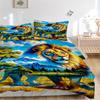 3pcs Lion Safari Duvet Cover Set -Includes 1 Duvet Cover and 2 Pillowcases, No Quilt Core, All-Season Home Decor  yy251111117