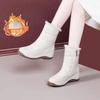 2024 Winter New Thick Snow Boots Plus Fleece Thickened Non-slip Boots Simple Fashion Wedge Heel Women's Shoes Platform Shoes