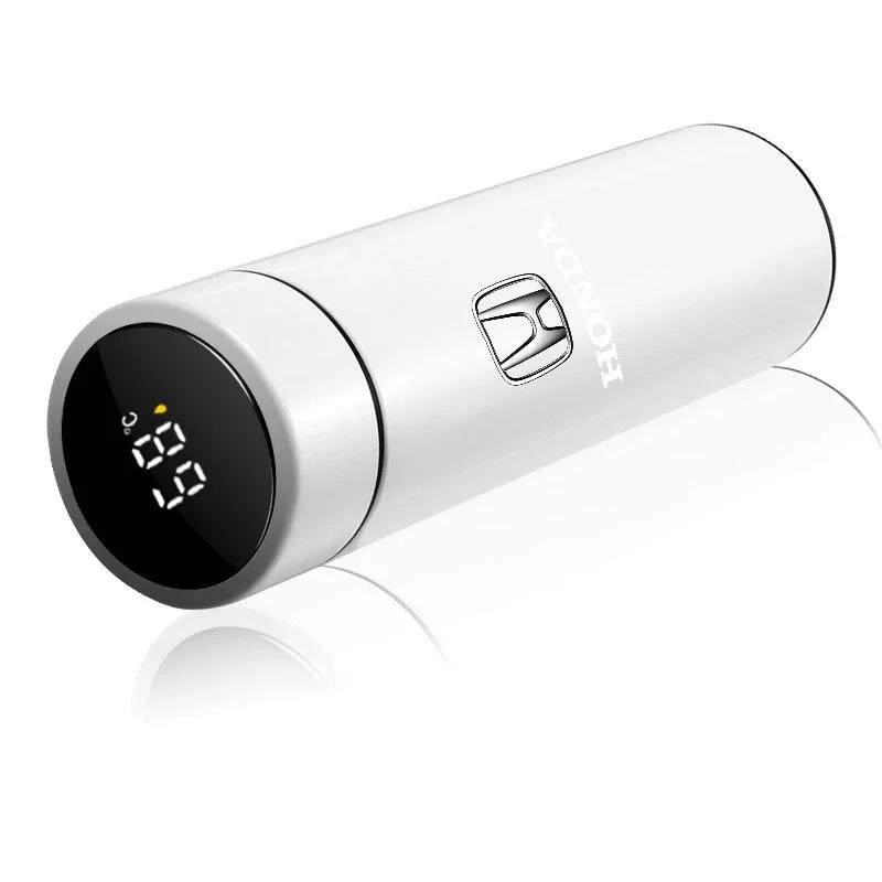 For Honda Car Smart Thermos Bottle With Temperature Display Coffee Cup for Honda Civic Accord CRV Fit Jazz City Odyssey Jade Car